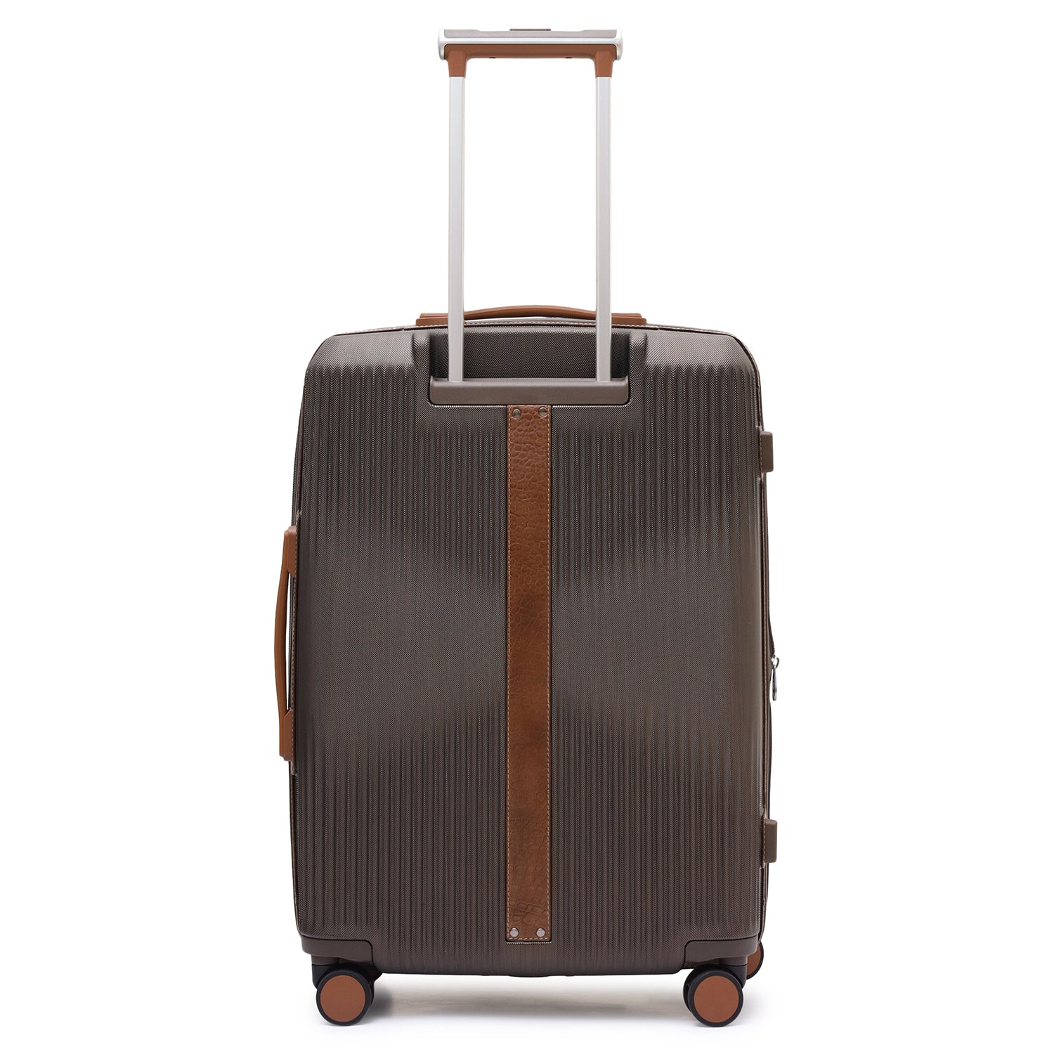 PC Elephant Leather Check-in Medium Trolley - Bronze & Cognac – Da