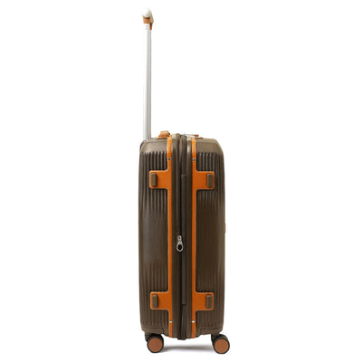 Large PC Wax Leather Trolley - Bronze & Orange
