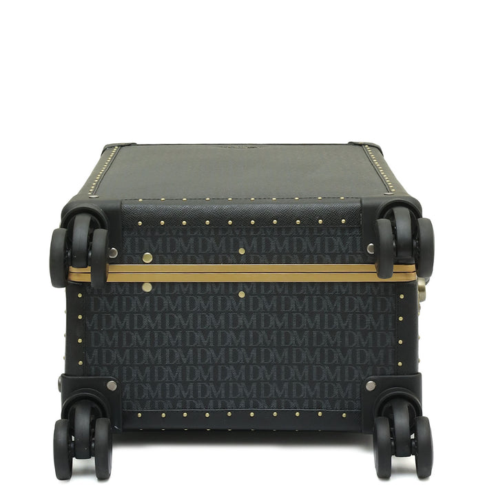 Monogram Franzy Leather Trunk Trolley  - Black