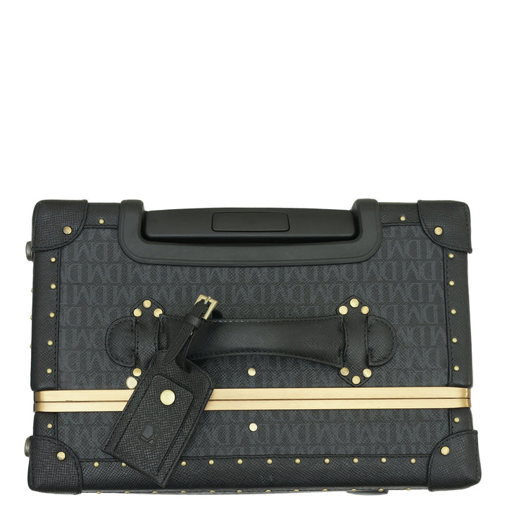 Monogram Franzy Leather Trunk Trolley  - Black