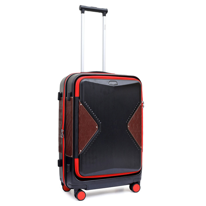 Check-In PC Trolley (L)- Black & Burgundy