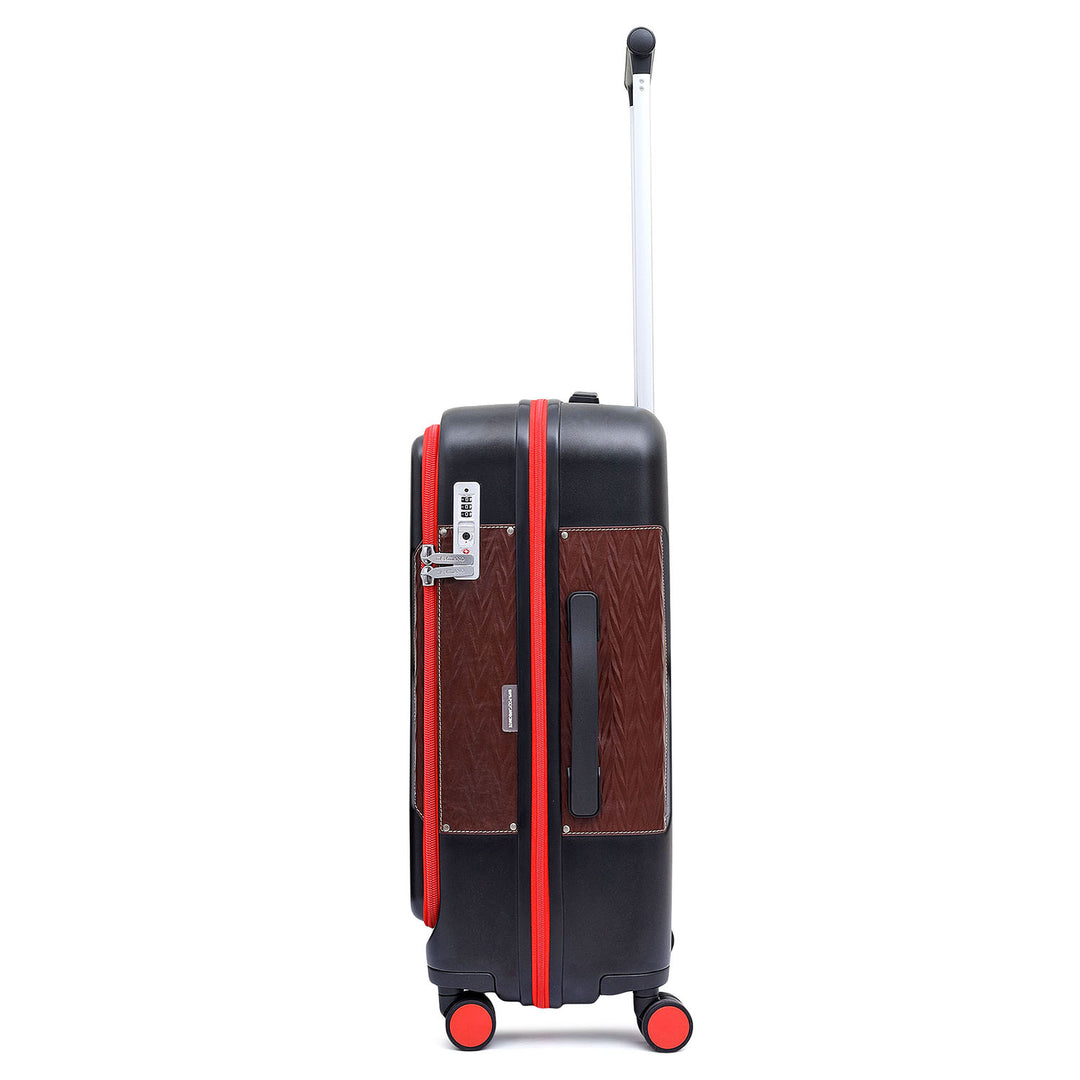 Check-In PC Trolley (L)- Black & Burgundy