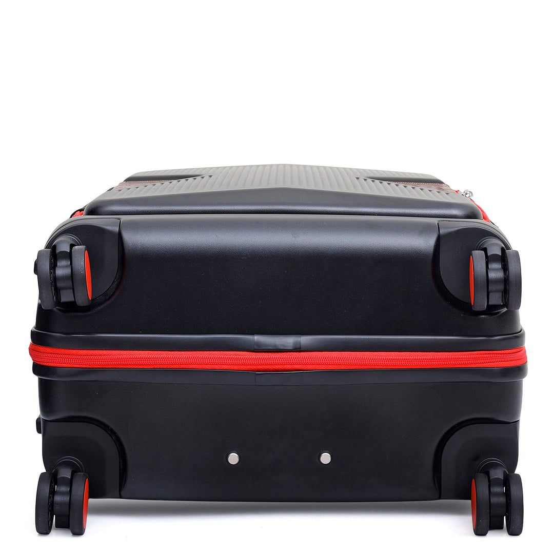 Check-In PC Trolley (L)- Black & Burgundy