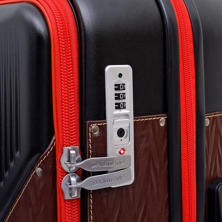Check-In PC Trolley (L)- Black & Burgundy