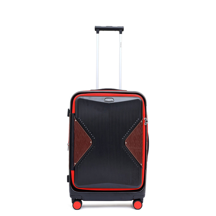 PC Trolley (Medium) - Black & Burgundy