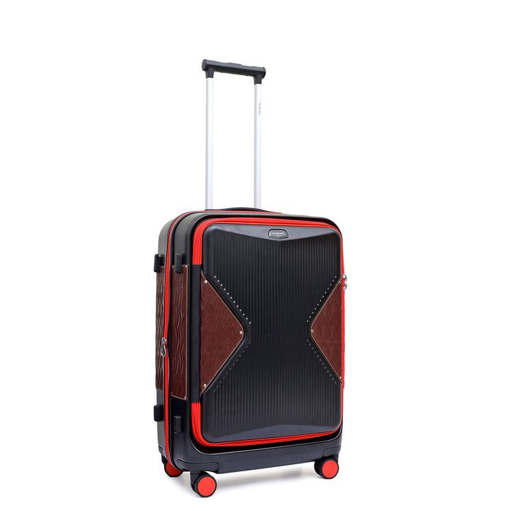 PC Trolley (Medium) - Black & Burgundy