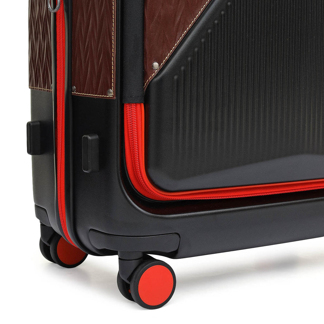 PC Trolley (Medium) - Black & Burgundy