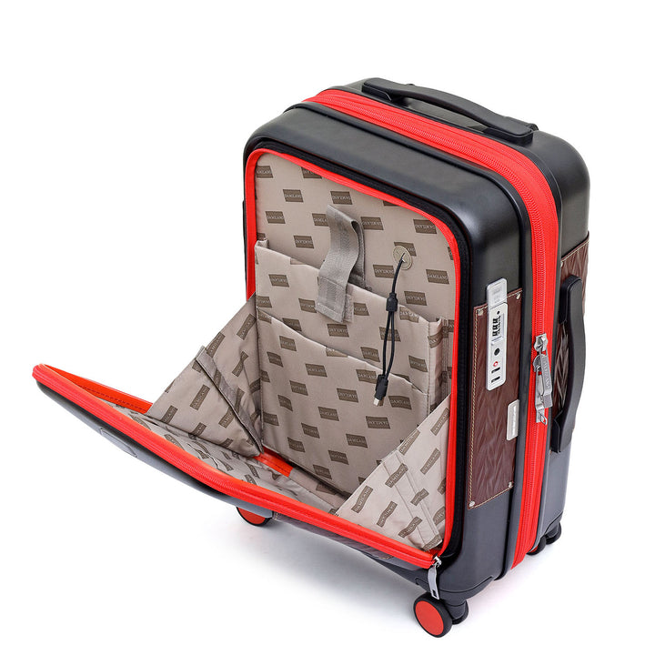 Cabin PC Trolley (S) - Black & Burgundy