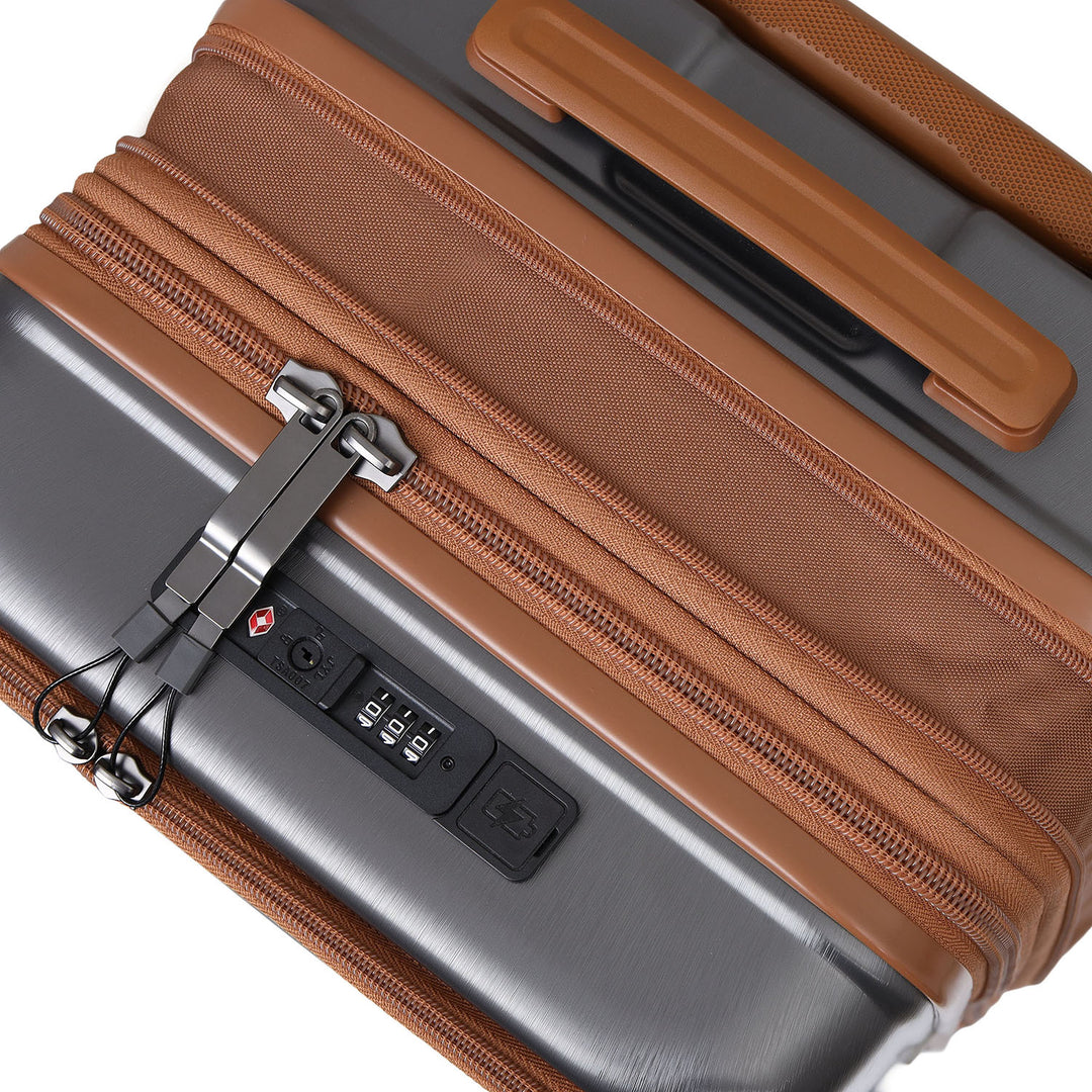 Viaggio Cabin Trolley - Grey & Cognac