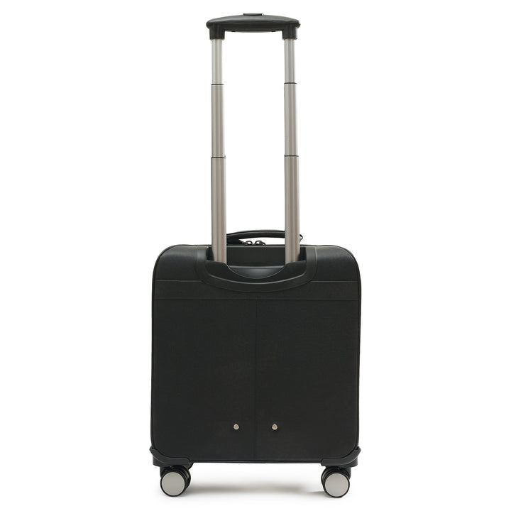 Croco Franzy Leather Overnighter Trolley - Black