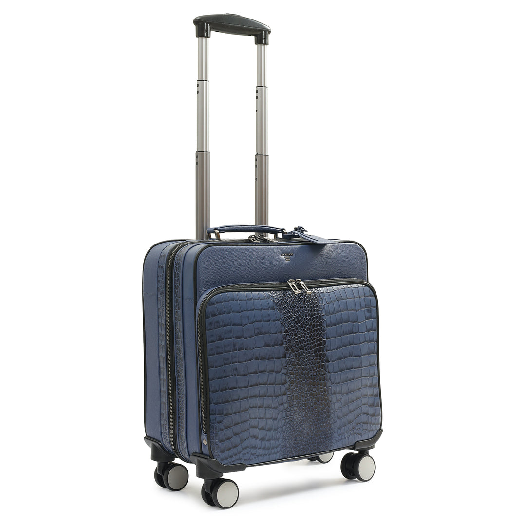 Croco Franzy Leather Overnighter Trolley - Stardust