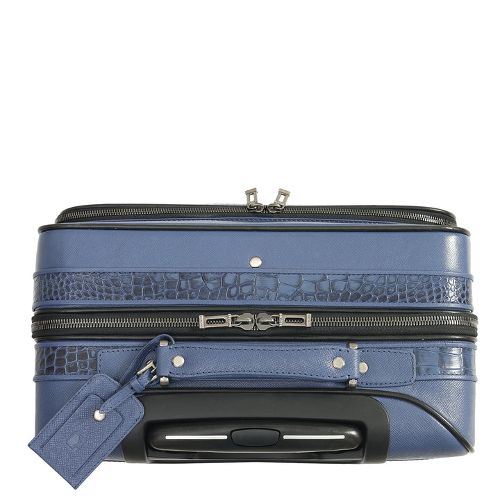 Croco Franzy Leather Overnighter Trolley - Stardust
