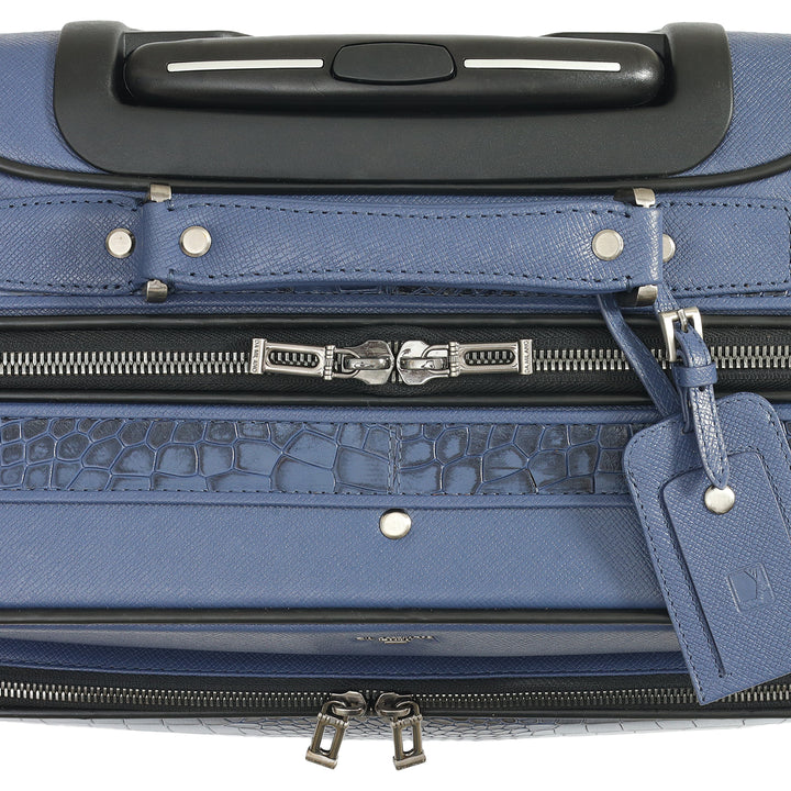 Croco Franzy Leather Overnighter Trolley - Stardust
