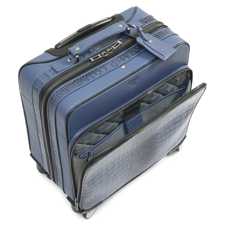 Croco Franzy Leather Overnighter Trolley - Stardust
