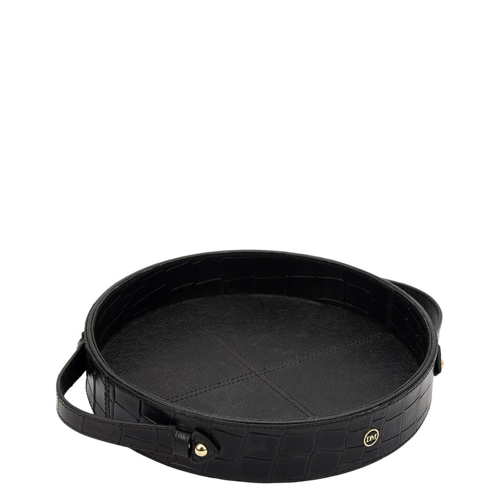 Croco Leather Tray - Black