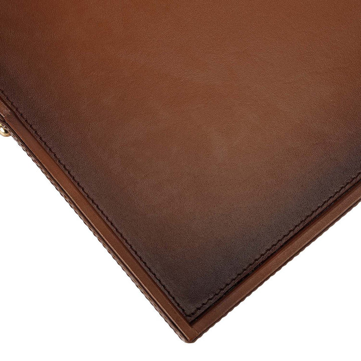 Small Signato Leather Tray - Cognac
