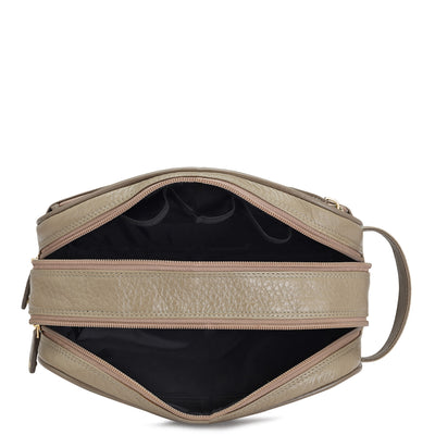 Bub Leather Vanity Pouch - Taupe