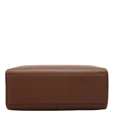 Wax Leather Vanity Pouch - Espresso