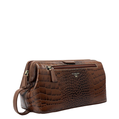 Croco Leather Vanity Case - Date