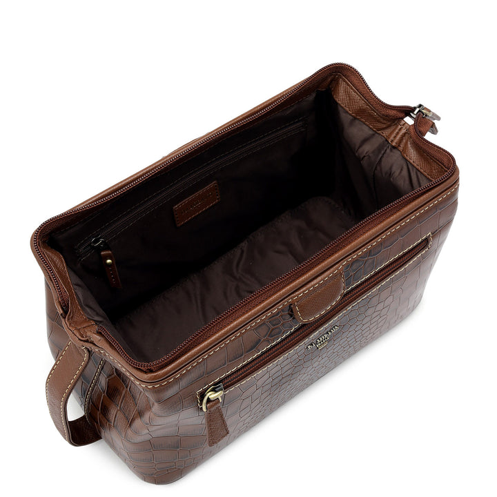 Croco Leather Vanity Case - Date