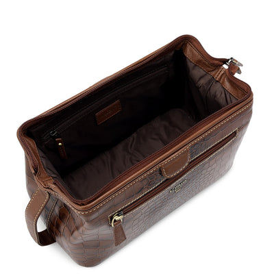 Croco Leather Vanity Case - Date