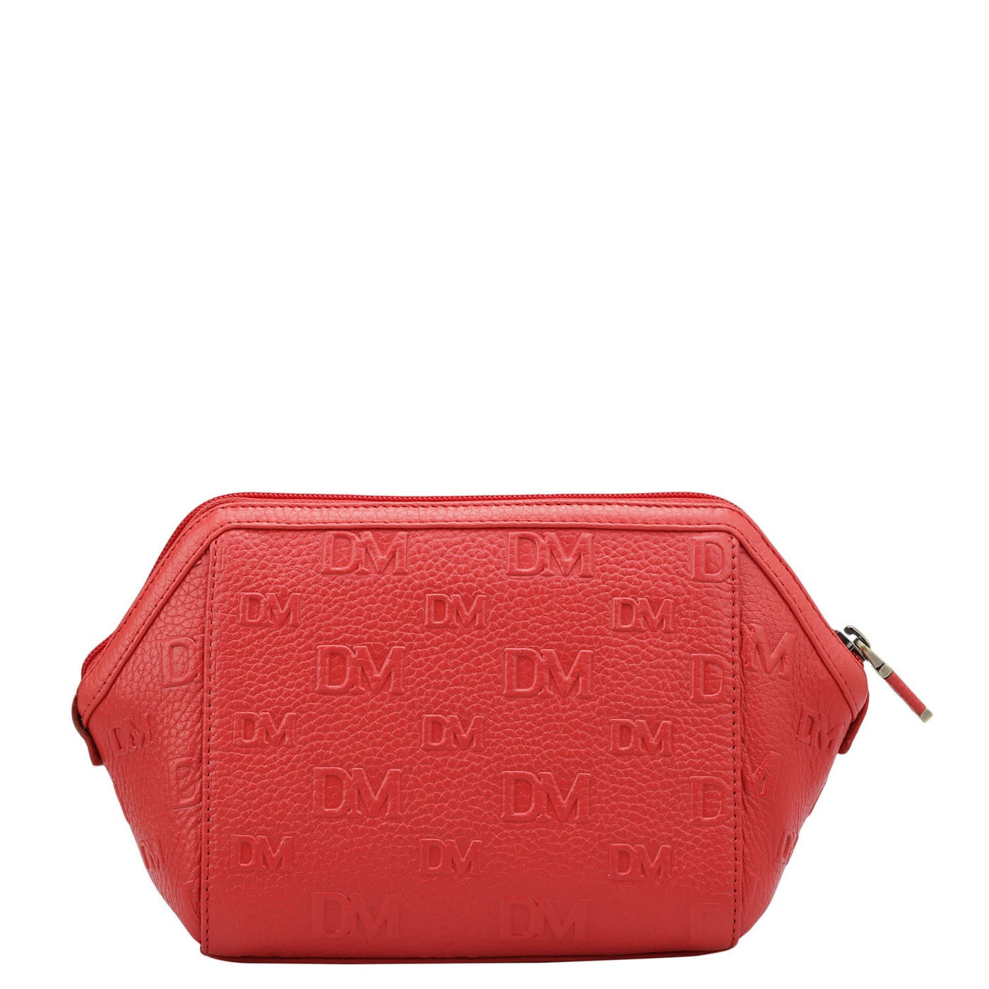 Monogram Wax Leather Vanity Pouch - Corallo