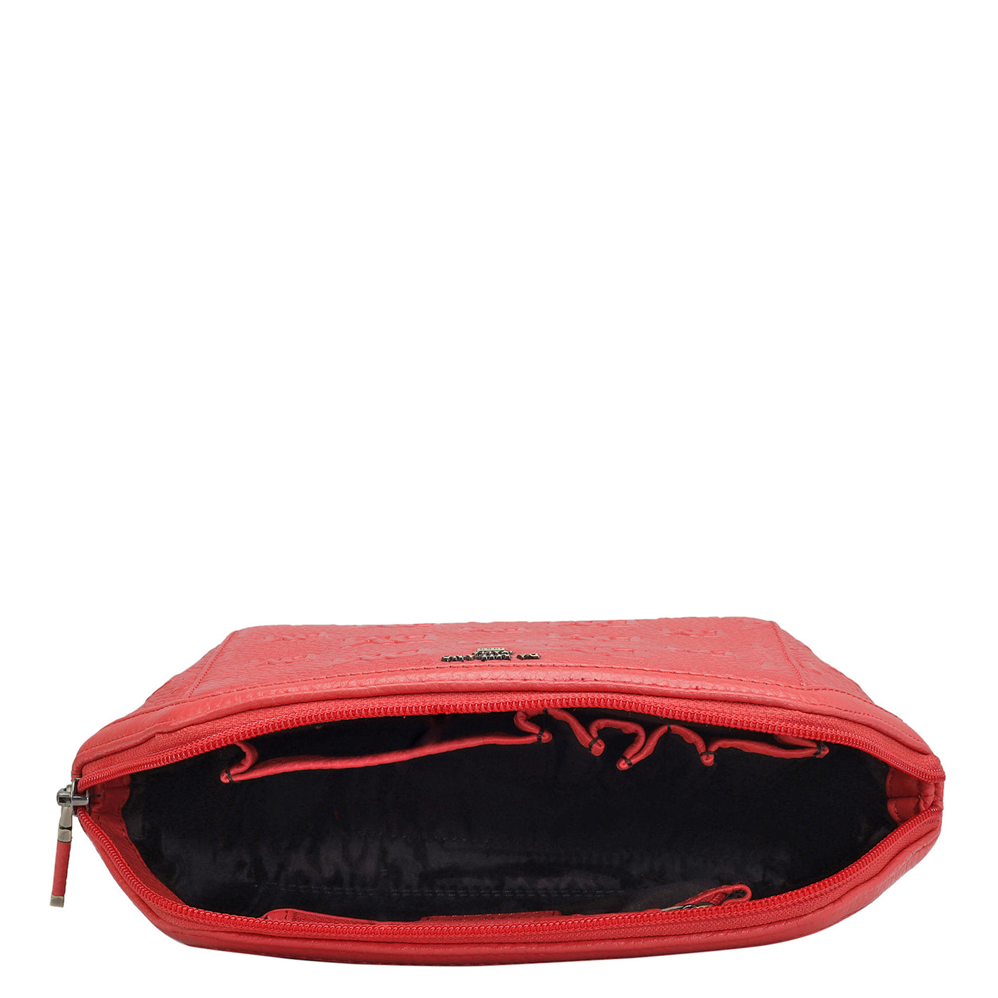 Monogram Wax Leather Vanity Pouch - Corallo