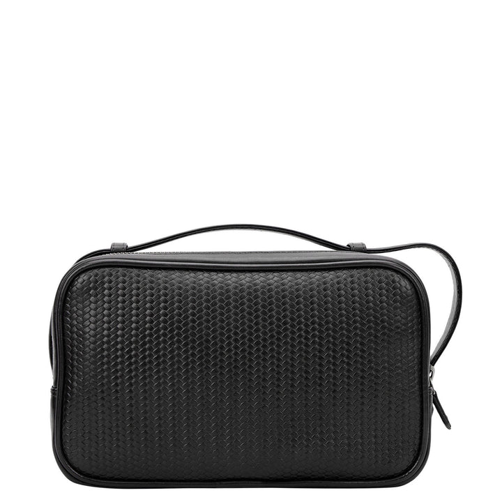 Emboss Vanity Pouch - Black