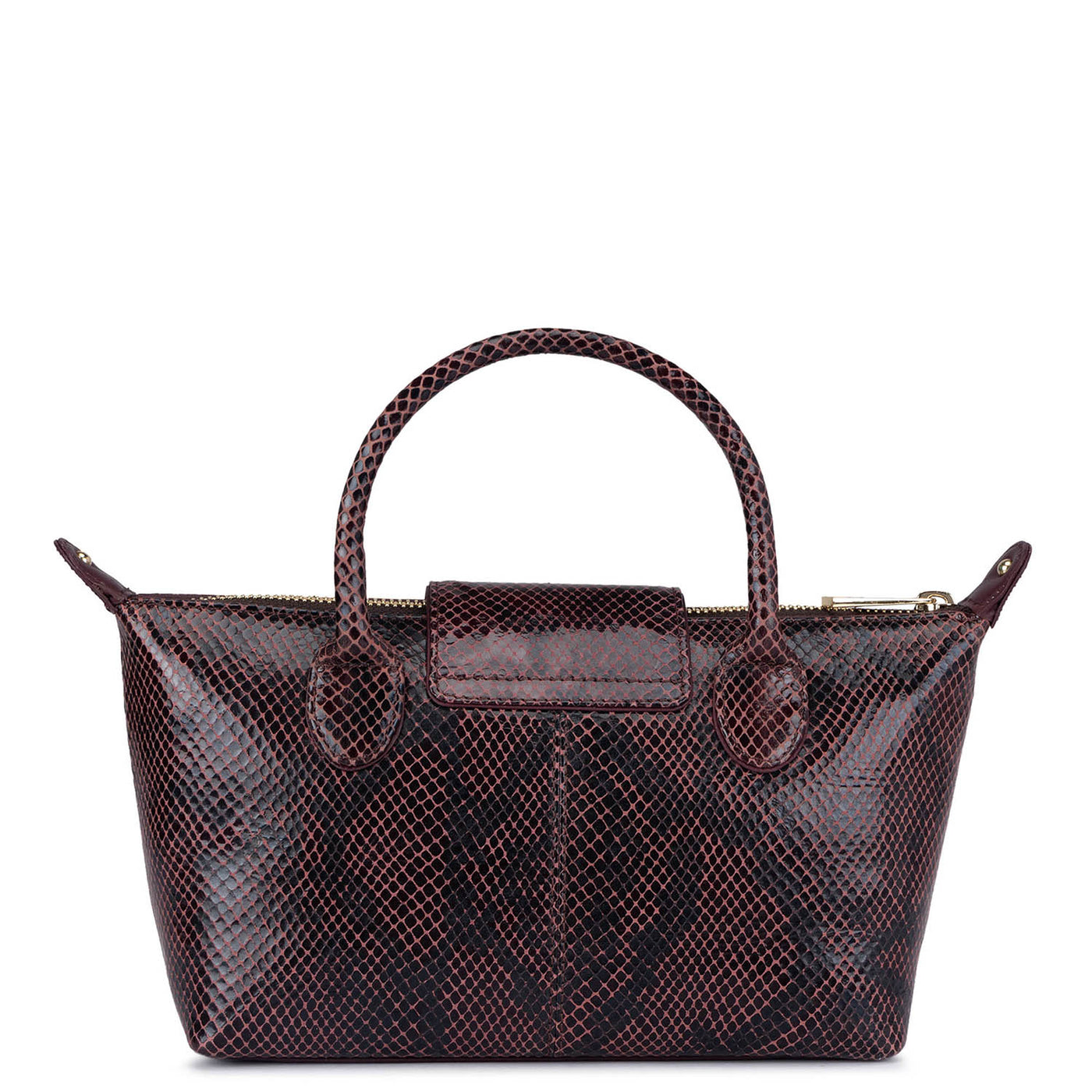 Snake Leather Vanity Pouch - Berry