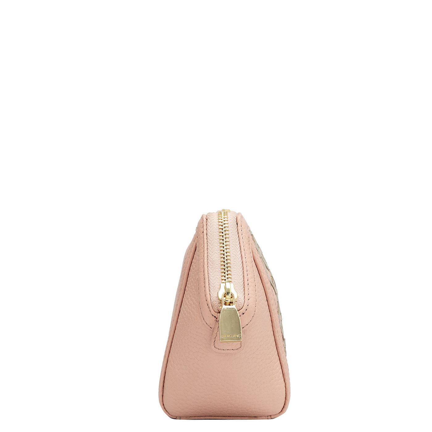 Wax Leather Vanity Pouch - Baby Pink