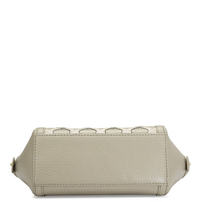 Wax Leather Vanity Pouch - Khaki