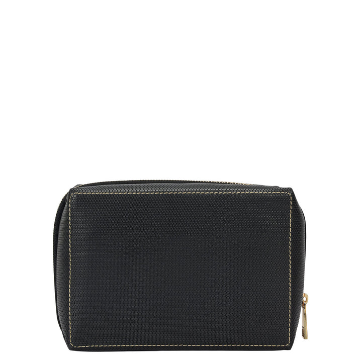 Fish Leather Vanity Pouch - Black