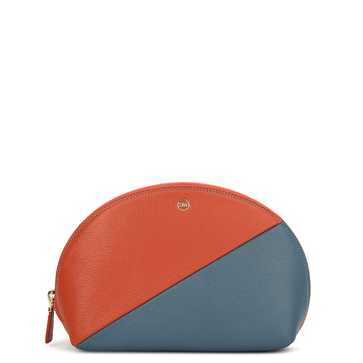 Prisme Vanity Pouch (M) - Orange & Sky Blue