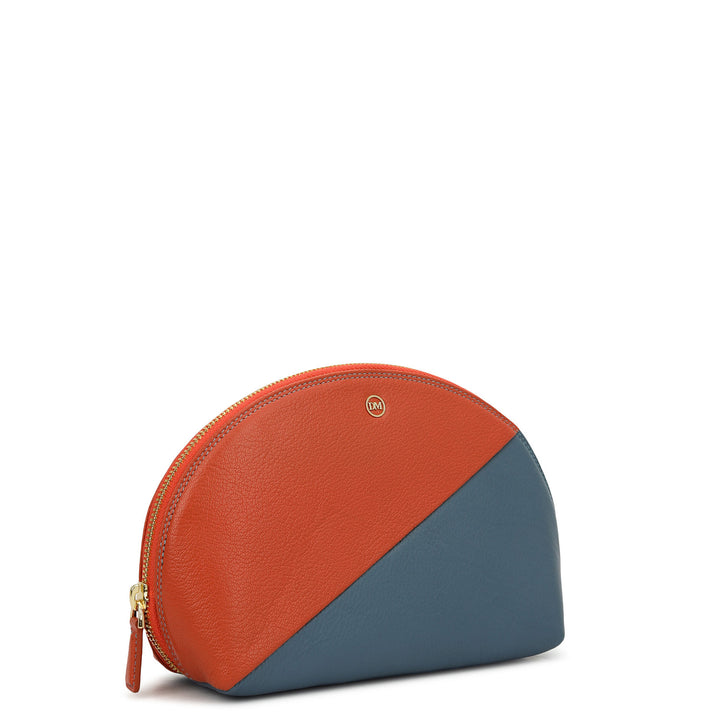 Prisme Vanity Pouch (M) - Orange & Sky Blue
