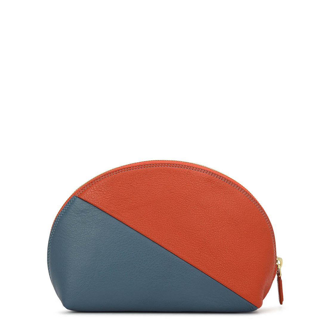 Prisme Vanity Pouch (M) - Orange & Sky Blue