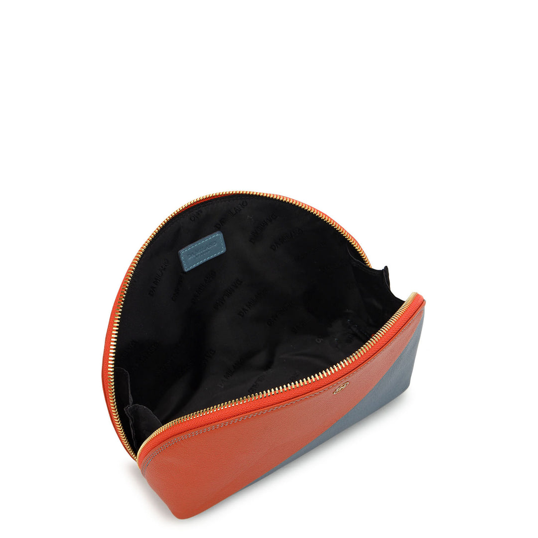 Prisme Vanity Pouch (M) - Orange & Sky Blue