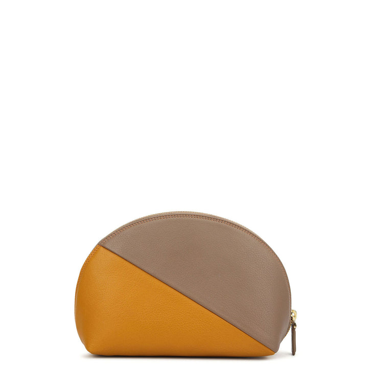 Prisme Vanity Pouch (S) - Greyish Taupe & Mustard