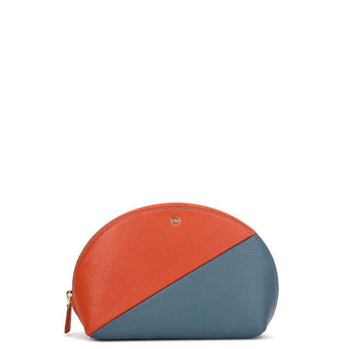 Prisme Vanity Pouch (S) - Orange & Sky Blue