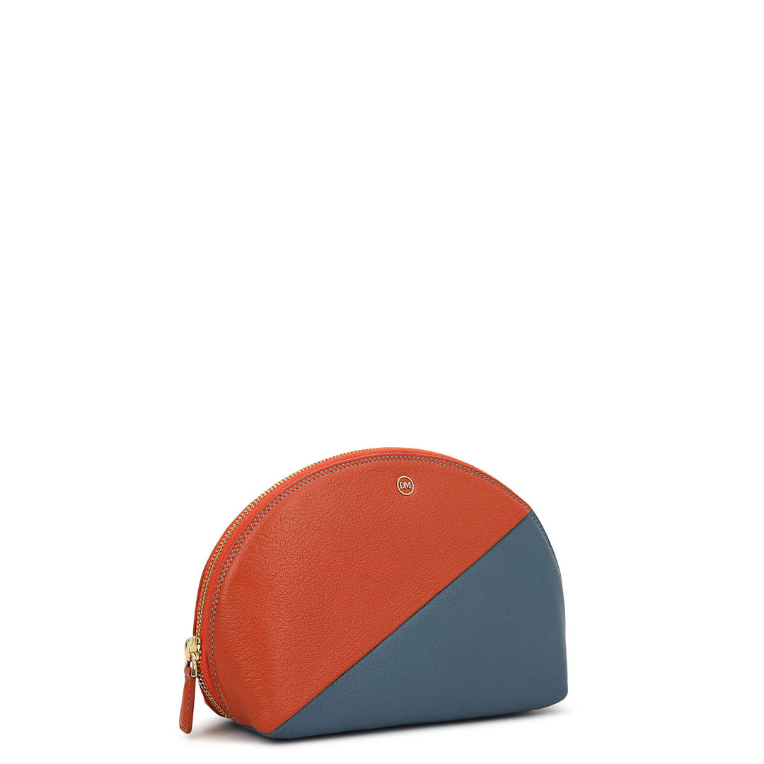 Prisme Vanity Pouch (S) - Orange & Sky Blue