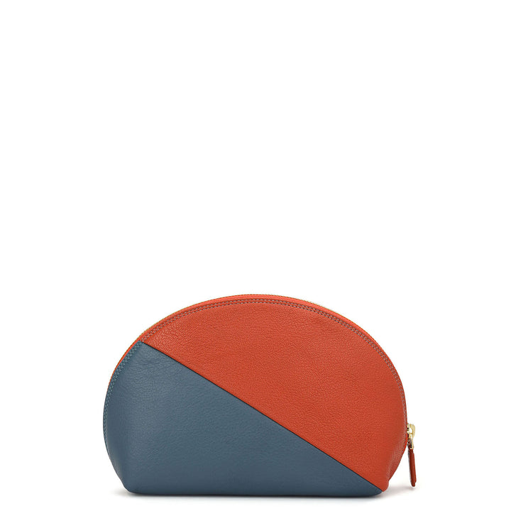 Prisme Vanity Pouch (S) - Orange & Sky Blue