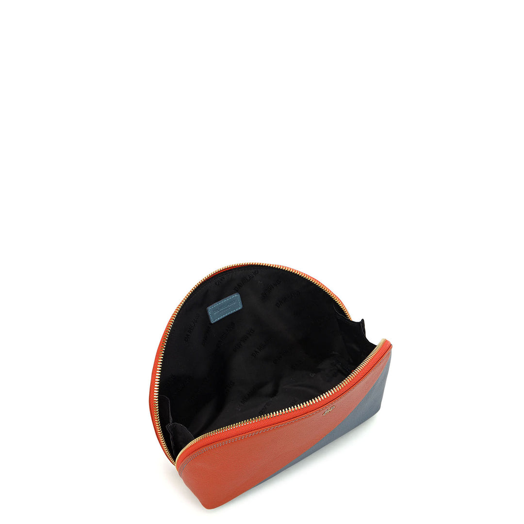 Prisme Vanity Pouch (S) - Orange & Sky Blue
