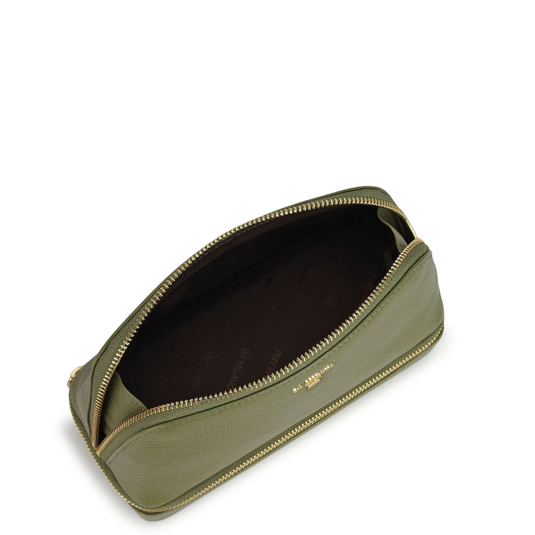 Wax Leather Vanity Case - Fern