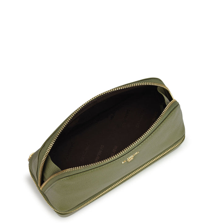 Wax Leather Vanity Case - Fern