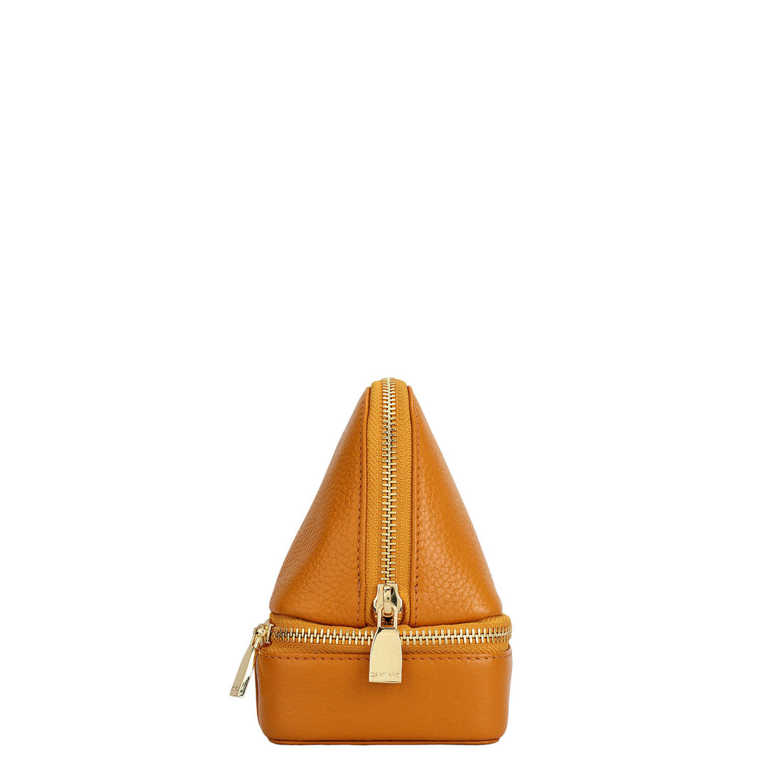 Wax Leather Vanity Case - Flame