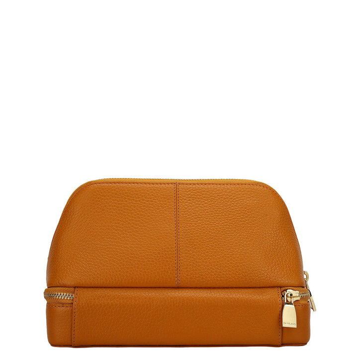Wax Leather Vanity Case - Flame