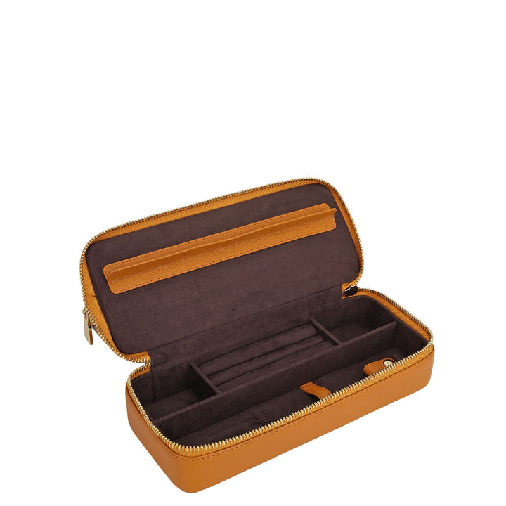 Wax Leather Vanity Case - Flame