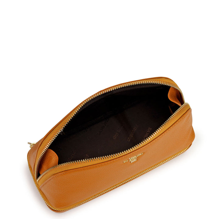 Wax Leather Vanity Case - Flame
