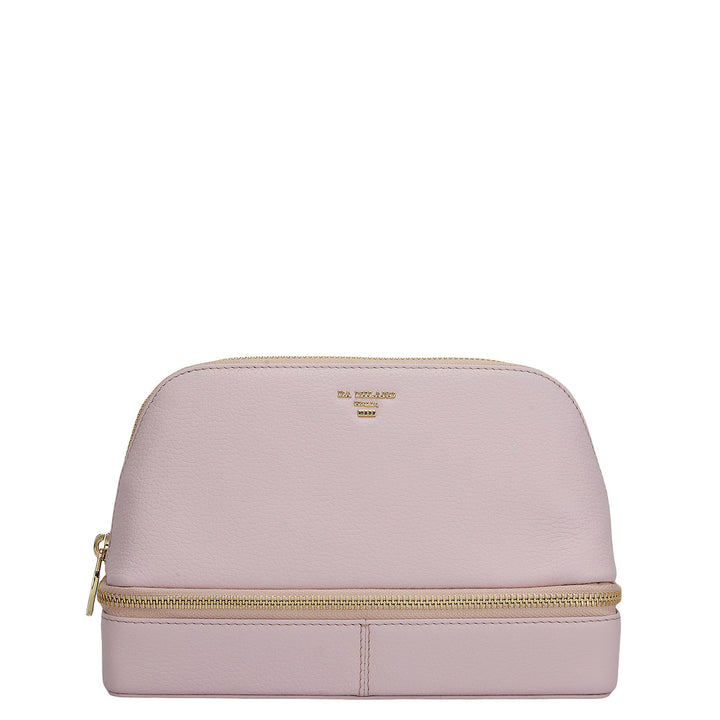 Wax Leather Vanity Case - Lavender