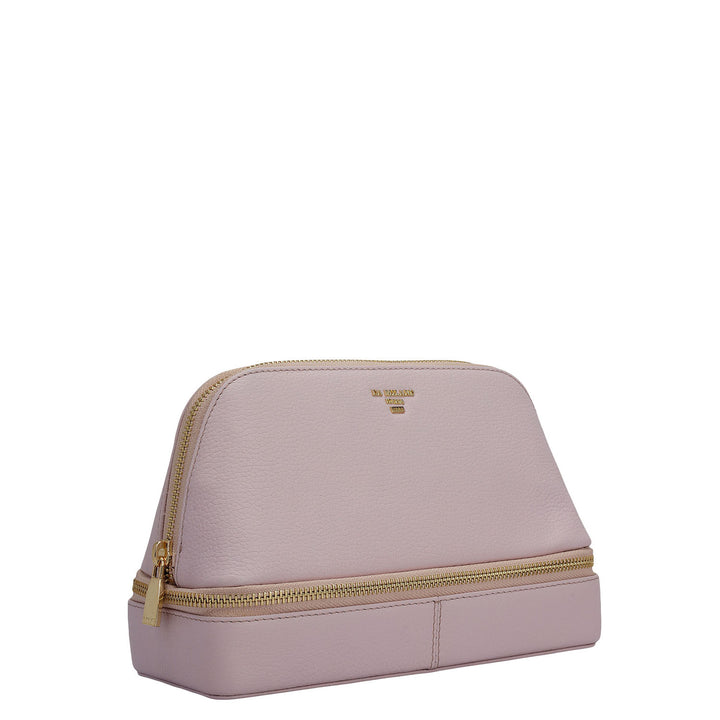 Wax Leather Vanity Case - Lavender