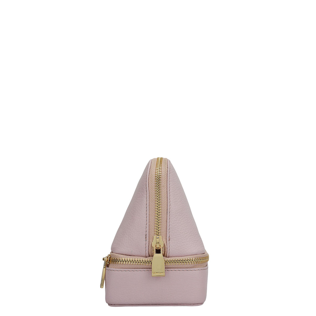 Wax Leather Vanity Case - Lavender